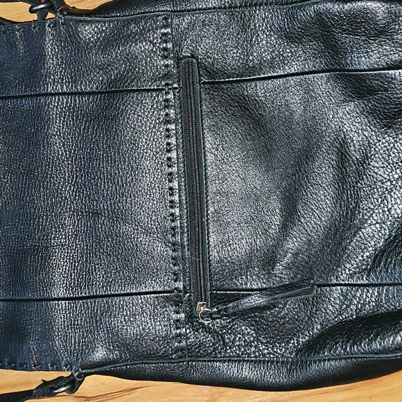 SAK Black Leather Shoulder/Cross Body Bag - Picture 7 of 7
